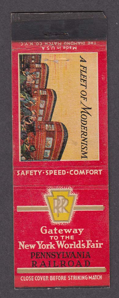 Image for Gateway to the New York World's Fair Pennsylvania Railroad matchcover