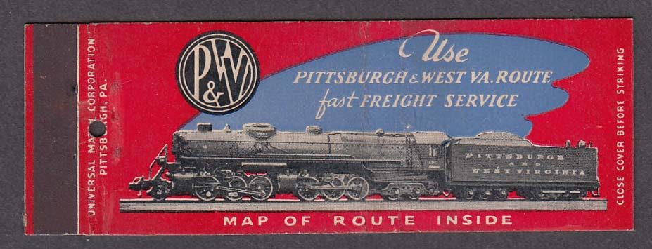 Image for P&WV Pittsburgh & West Virginia Route route map matchcover