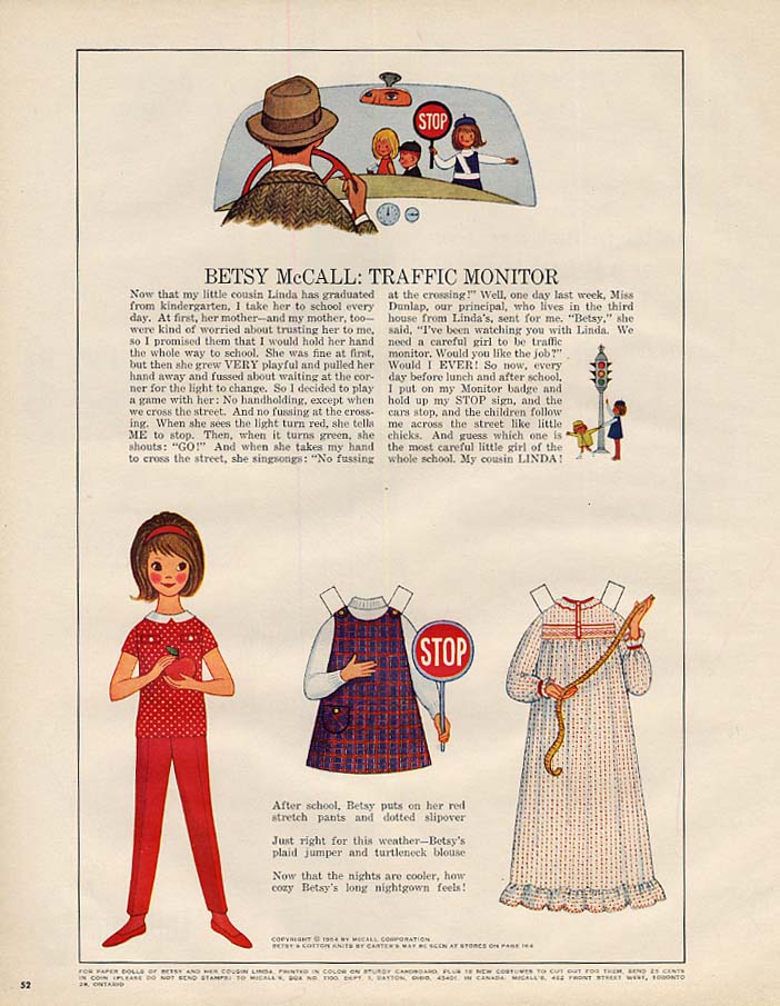 Image for Betsy McCall: Traffic Monitor paper doll page 9 1964