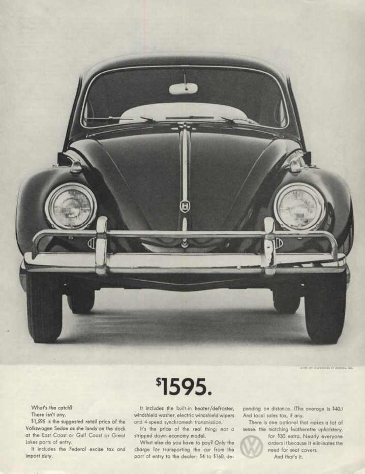 Image for $1595. What's the catch? There isn’t any Volkswagen ad 1961 SEP