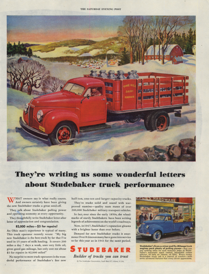 Image for They're writing wonderful letters about Studebaker Stakeside Truck ad 1948 SEP
