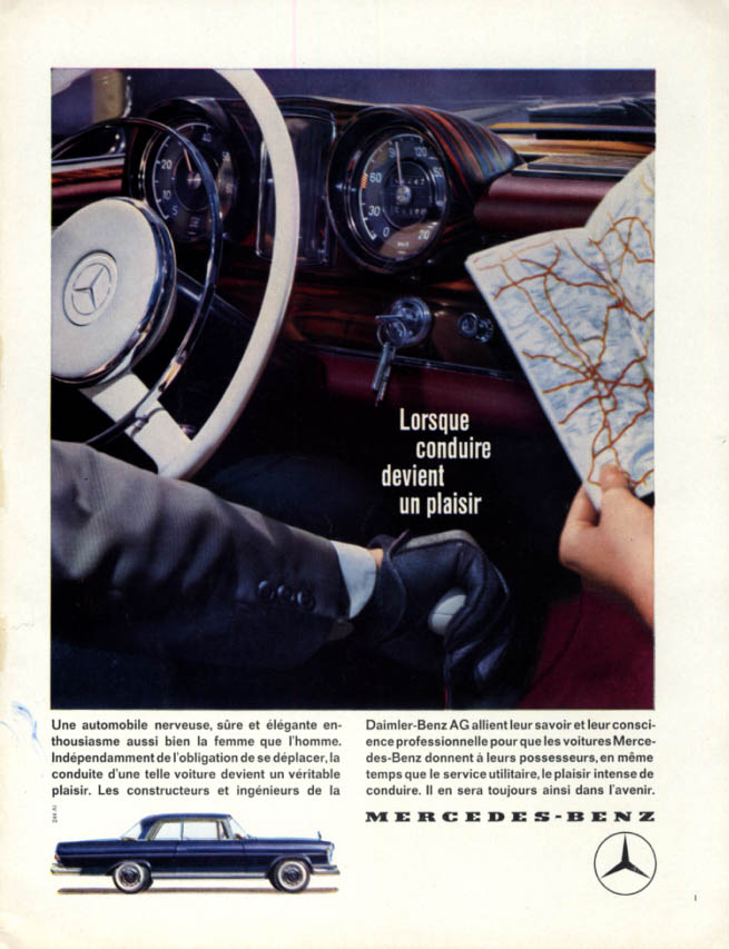 Image for Lorsque conduire devient un plaisir Mercedes Benz Coupe ad 1962 in French