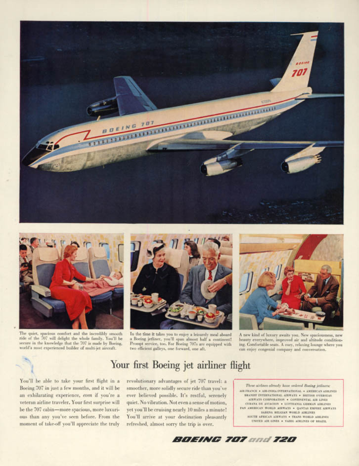 Image for Your first Boeing 707 Jet Airliner Flight ad 1958 H