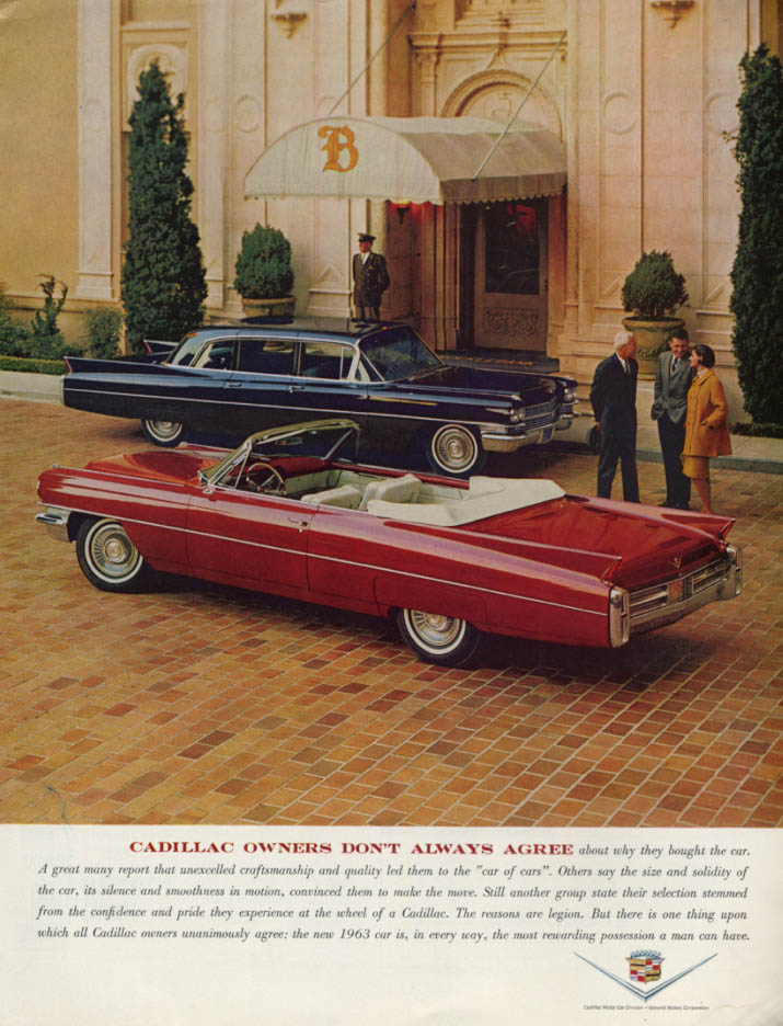 Image for Cadillac owners don’t always agree Convertible & Limousine ad 1963 H