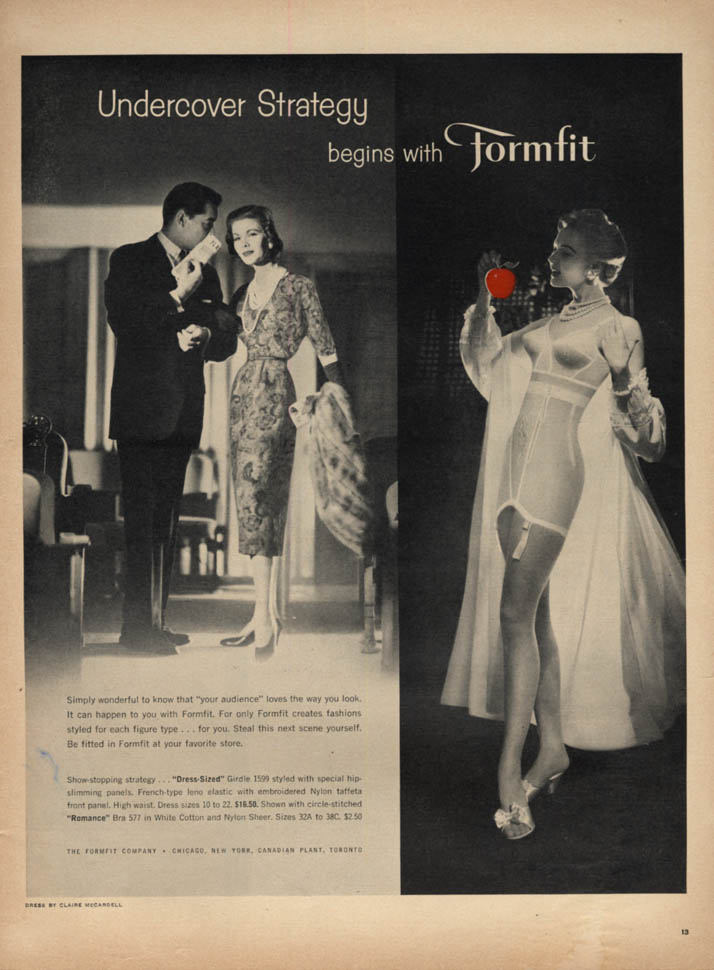 Image for Undercover Strategy - Formfit Dress-Sized Girdle ad 1957 L