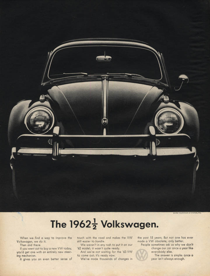 Image for The 1962 1/2 Volkswagen - When we find a way to improve, we do it ad 1962 L