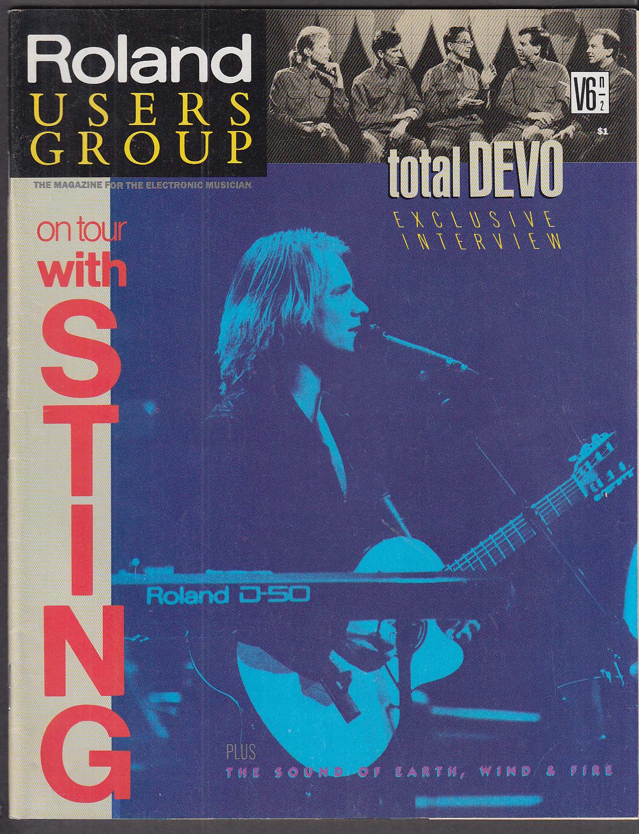 Image for ROLAND USERS GROUP #2 Devo interview, Sting tour, Earth Wind & Fire etc 1988