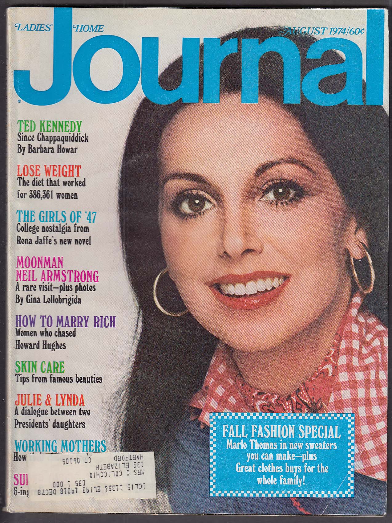 Image for LADIES' HOME JOURNAL Marlo Thomas Neil Armstrong Gina Lollabrigida ++ 8 1974