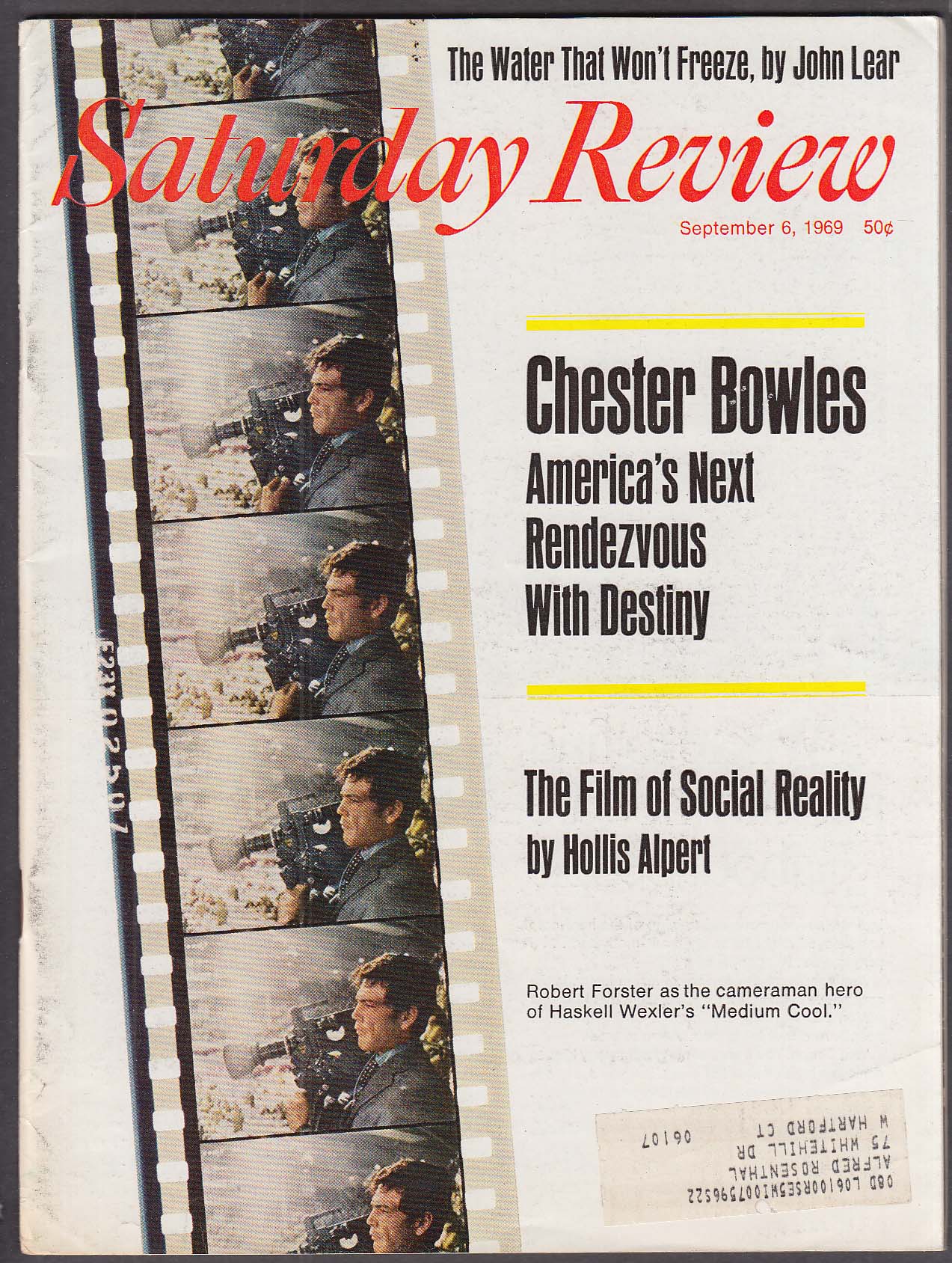 Image for SATURDAY REVIEW Robert Forster Medium Cool Haskell Wexler + 9/6 1969