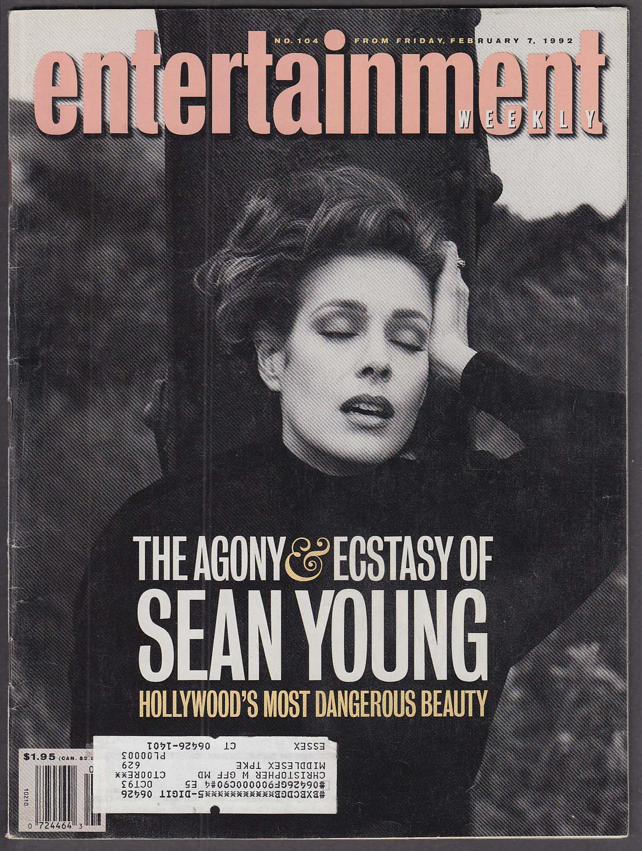 Image for ENTERTAINMENT WEEKLY Sean Young 2/7 1992
