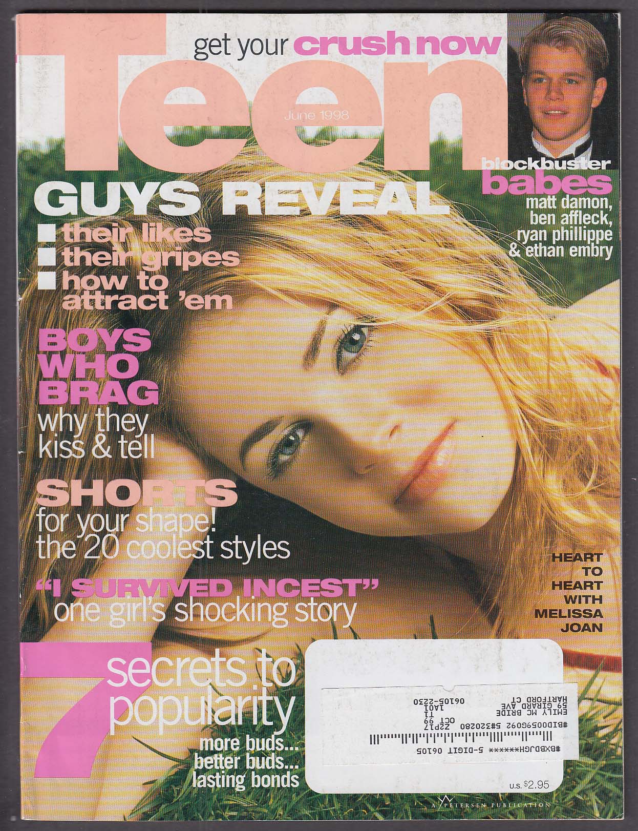 Image for TEEN Melissa Joan Hart Matt Damon Ben Affleck Ryan Phillippe Ethan Embry 6 1998