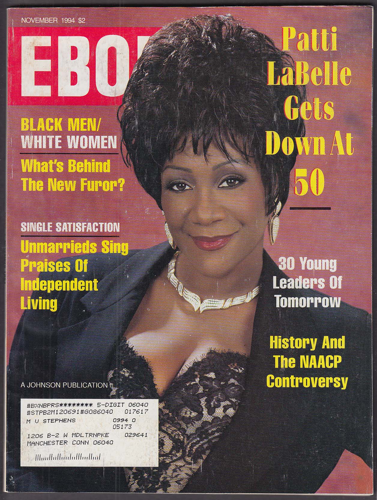 Image for EBONY Patti LaBelle NAACP Controversy 11 1994