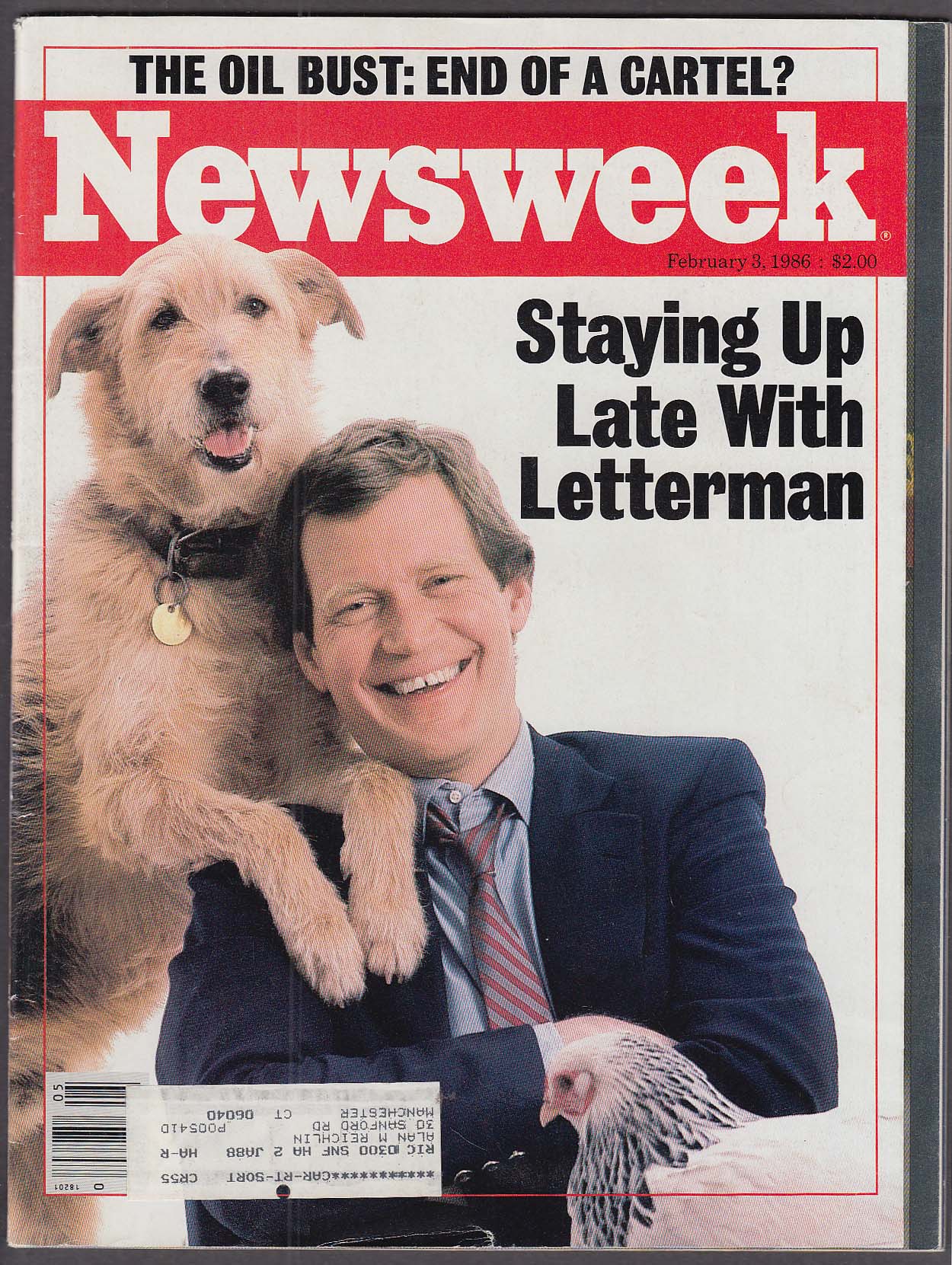 Image for NEWSWEEK David Letterman Ronald Reagan Defense Cuomo Thatcher 2/3 1986