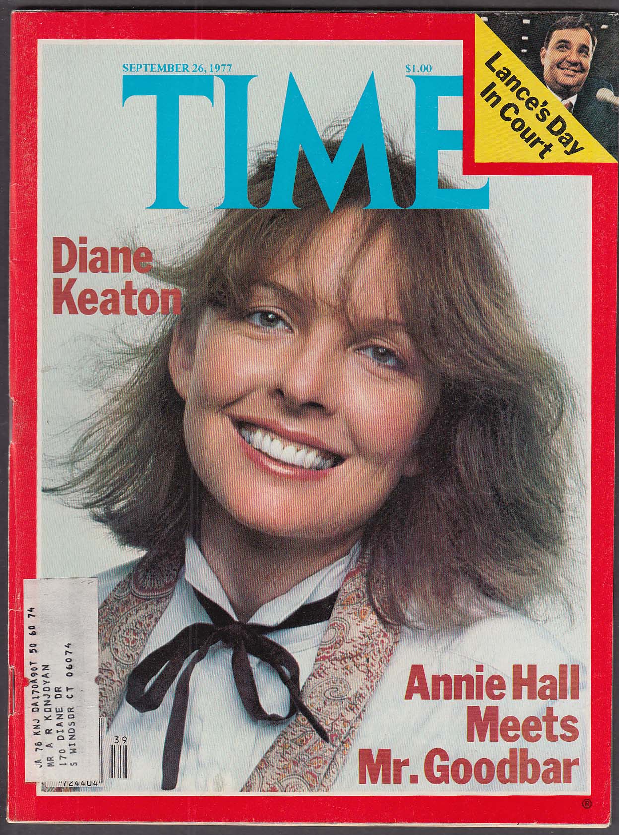 Image for TIME Diane Keaton Bert Lance Philip Roth Phantom Papua New Guinea 9/26 1977