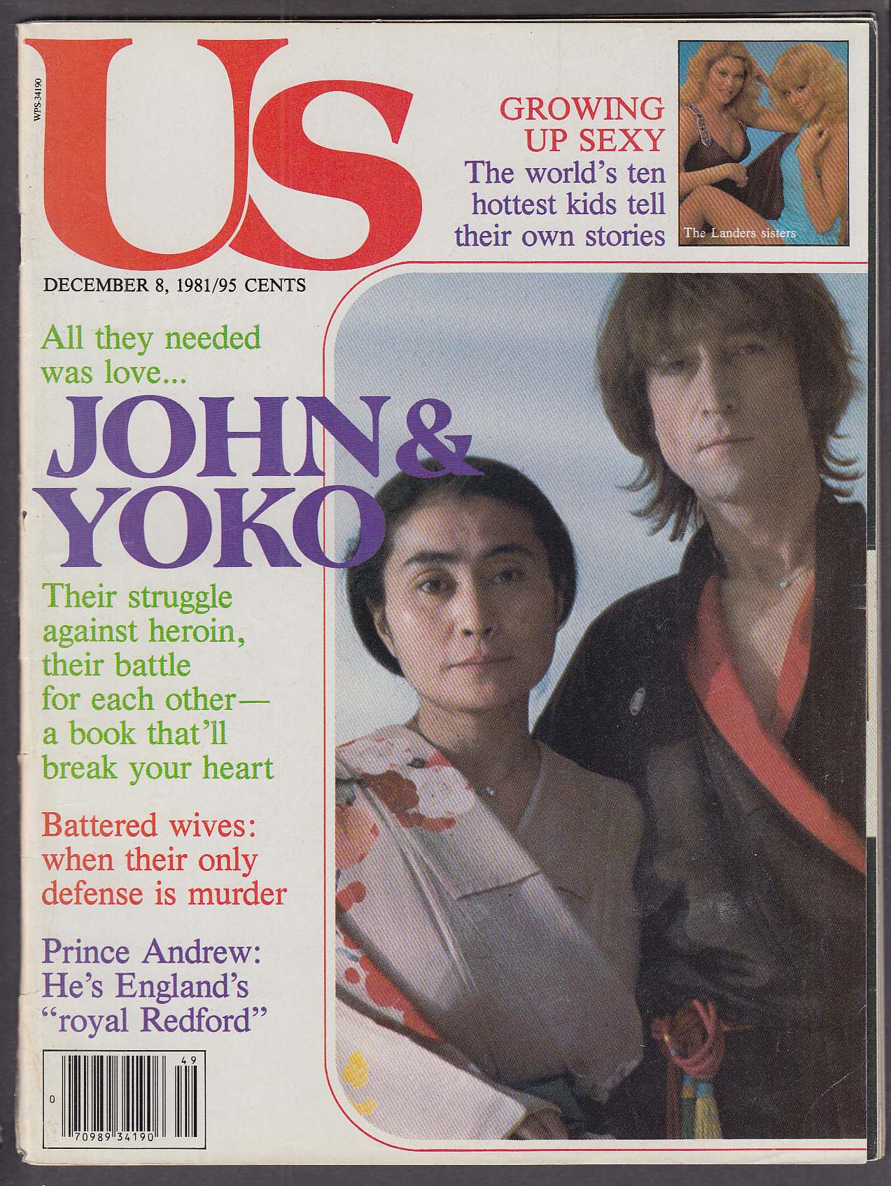 Image for US John Lennon Yoko Ono Landers sisters Prince Andrew 12/8 1981