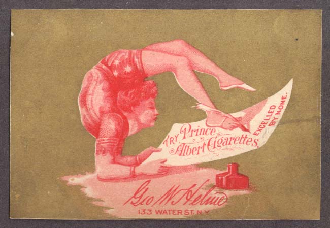Image for Prince Albert Cigarettes trade card contortionist
