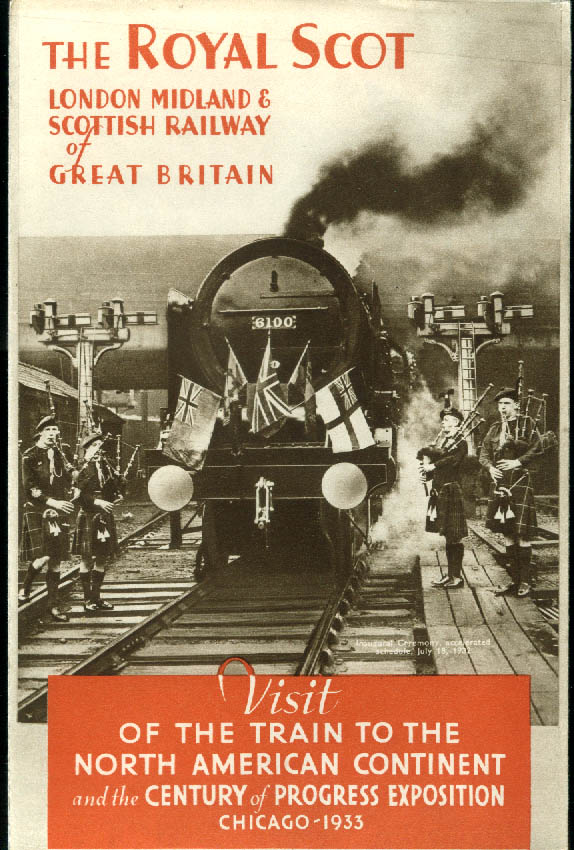 Image for Century of Progress 1933 Royal Scot UK Railway Locomotive brochure