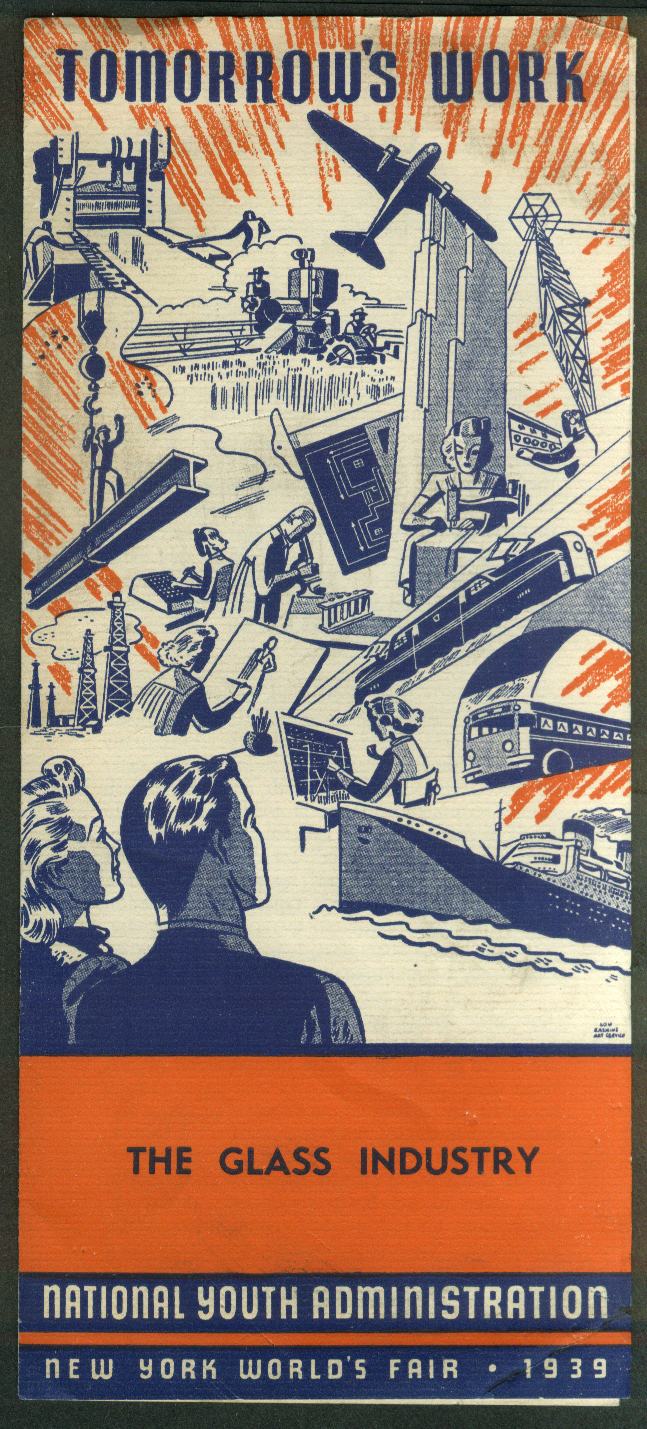 Image for New York World's Fair National Youth Admin The Glass Industry folder 1939