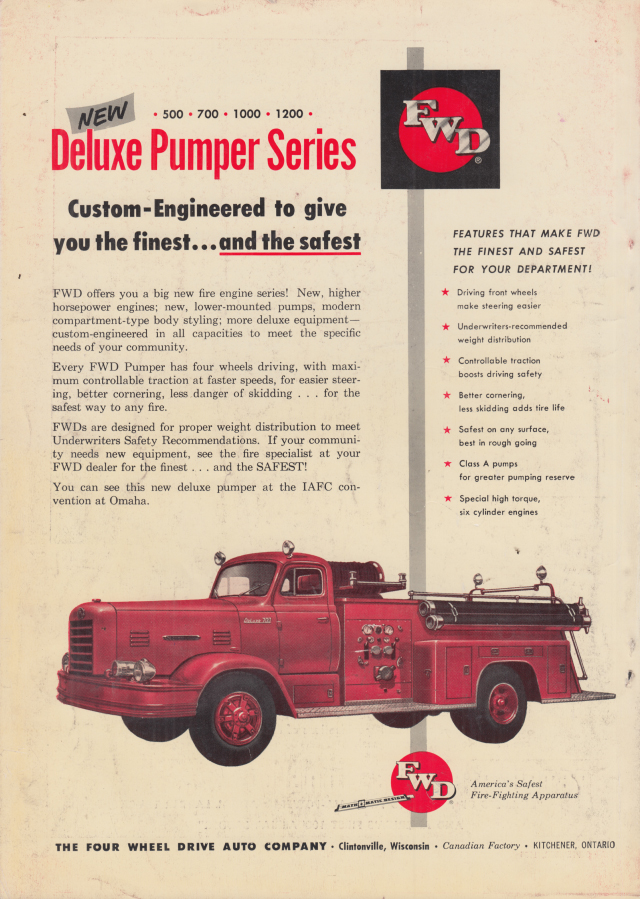 Image for Custom-Engineered to give you the finest FWD Deluxe Pumper Series ad 1955 FE