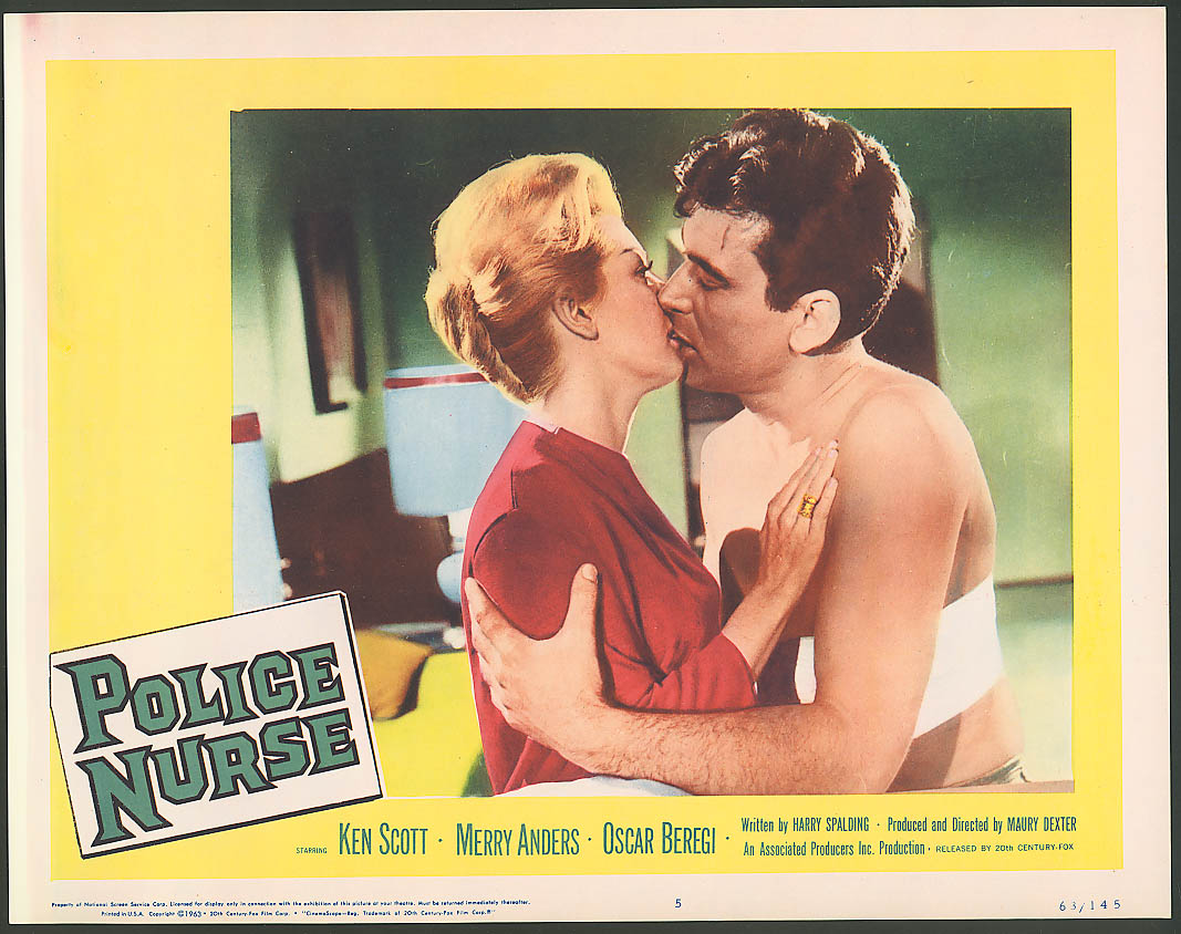 Image for Ken Scott Merry Anders Police Nurse lobby card 1963 #4