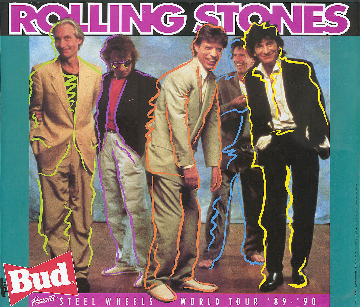 Rolling Stones Steel Wheels World Tour 198990 poster