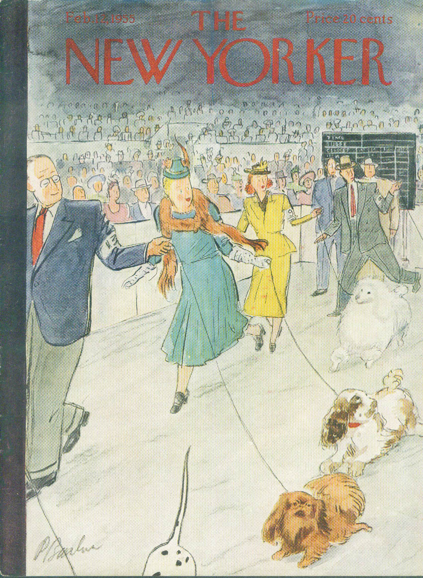 Image for New Yorker cover Barlow dog show 2/12 1955