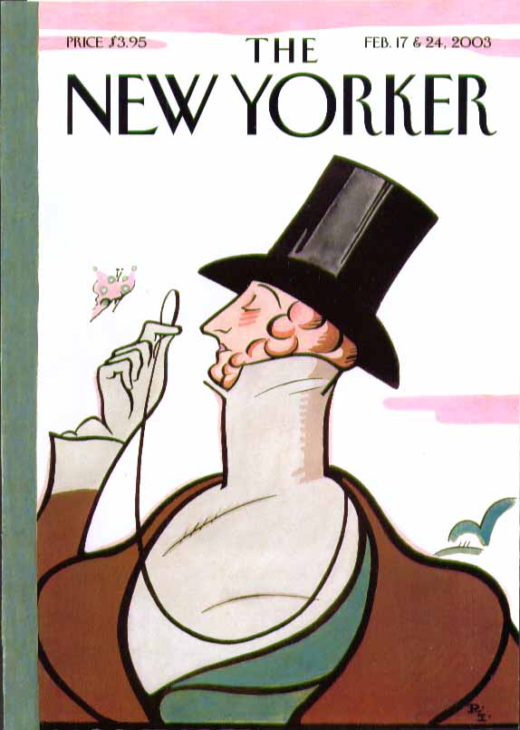 Image for New Yorker cover Rea Irvin Eustace Tilley 2/17 & 2/24 2003