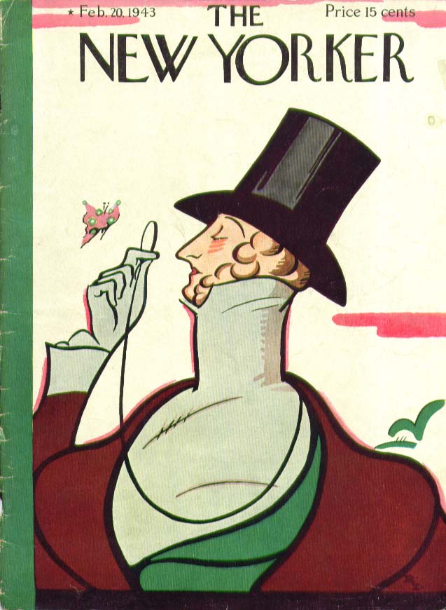 Image for New Yorker cover Irvin Eustace Tilley 2/20 1943