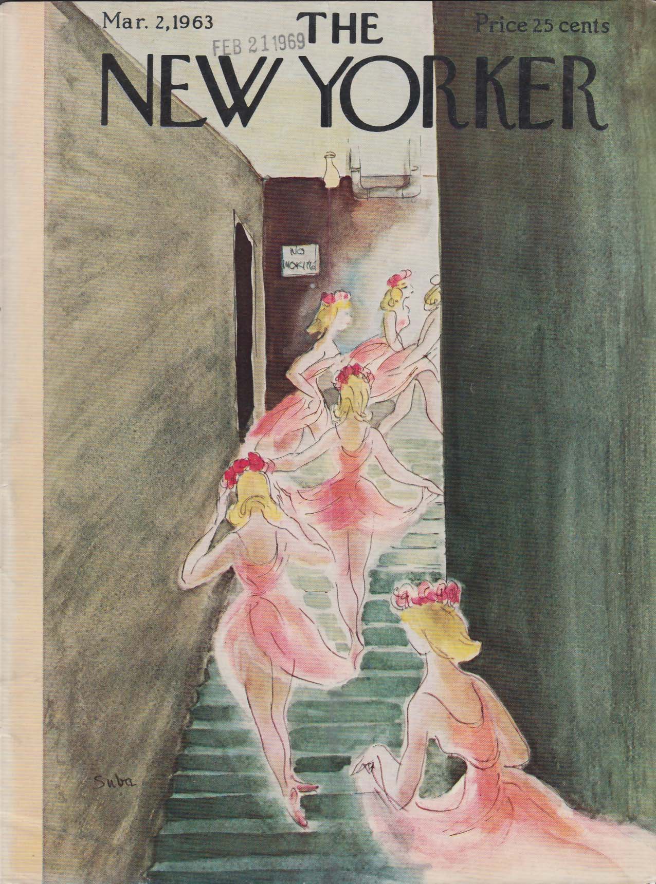 Image for New Yorker cover Suba spring dancers off-stage 3/2 1963