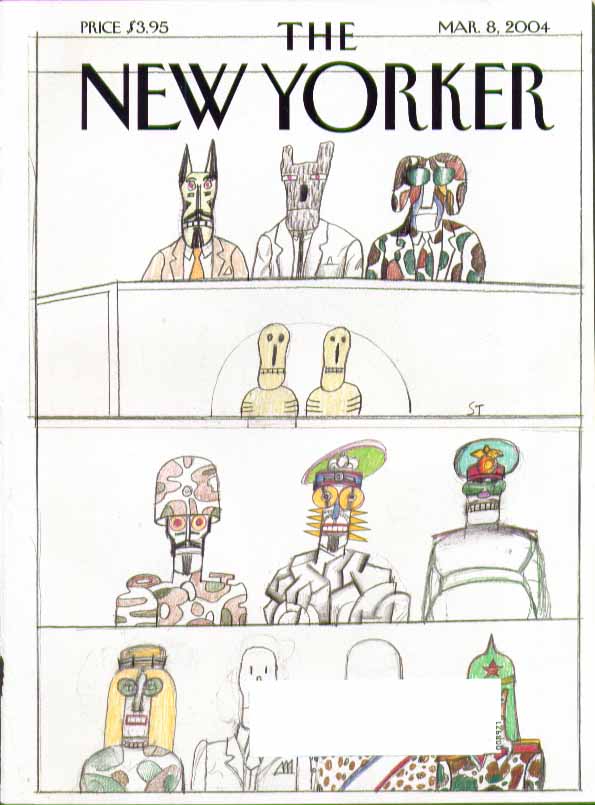 Image for New Yorker cover Saul Steinberg military figureheads & dead 3/8 2004