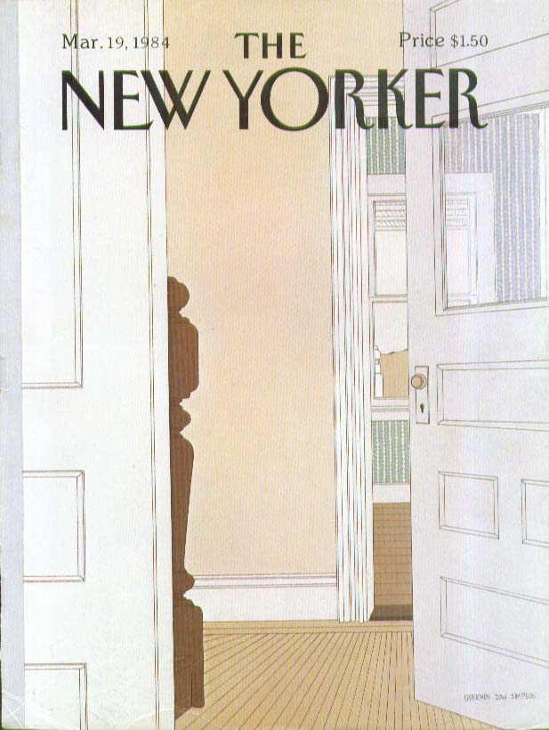 Image for New Yorker cover Simpson open doors Victorian 3/19 1984