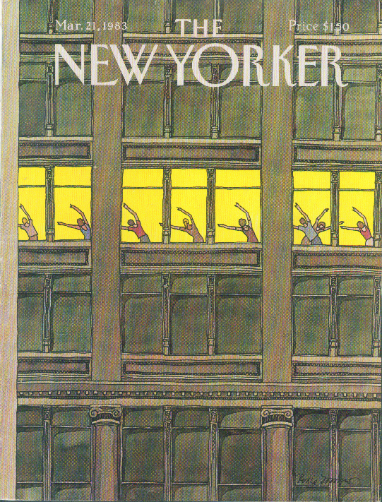 Image for New Yorker cover Roxie dance class illuminate 3/21 1983