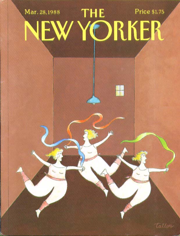 Image for New Yorker cover Tallon big women working out 3/28 1988