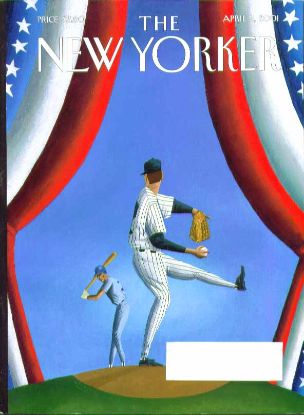 Image for New Yorker cover Mark Ulriksen first pitch of the baseball season 4/2 2001