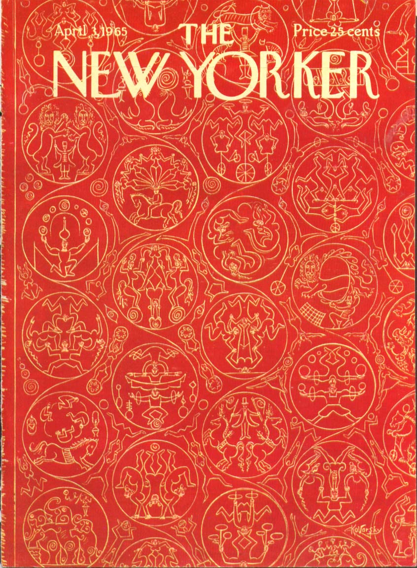 Image for New Yorker cover Kovarsky circus patterns 4/3 1965