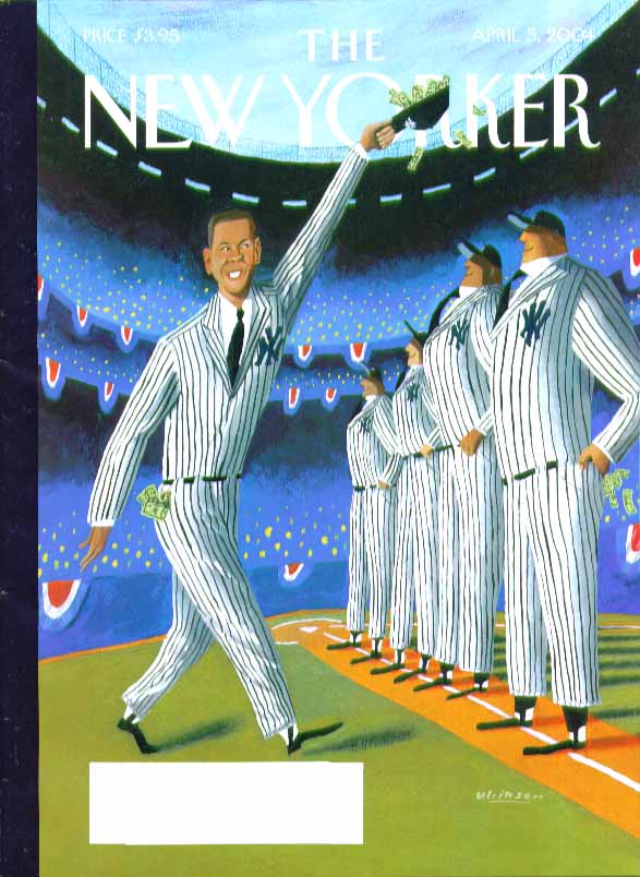 Image for New Yorker cover Mark Ulriksen Alex Rodriquez joins Yankee line-up 4/5 2004