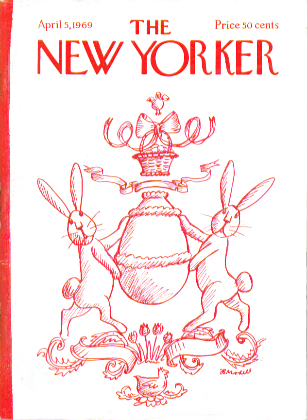 Image for New Yorker cover Modell Easter bunny family crest 4/5 1969