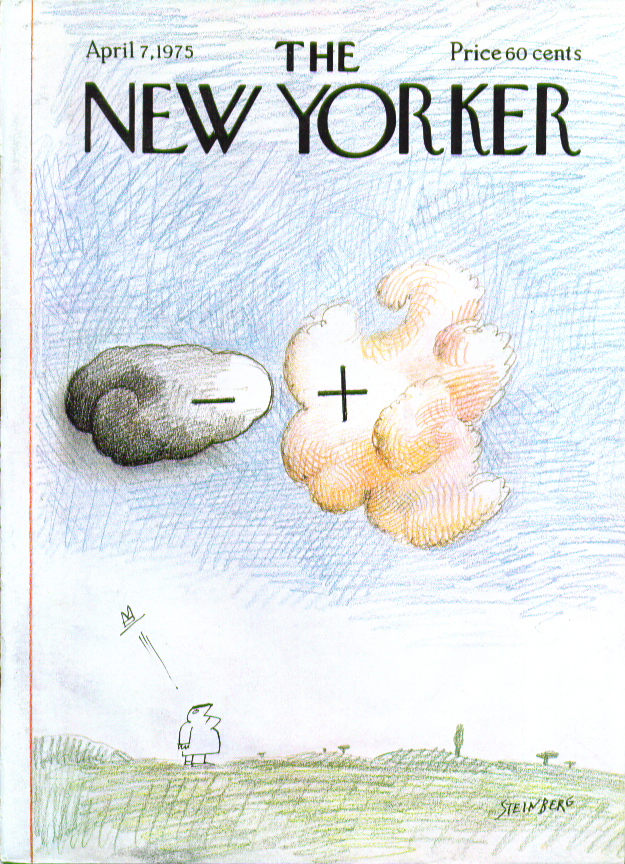 Image for New Yorker cover Steinberg - & + thunderstorm 4/7 1975