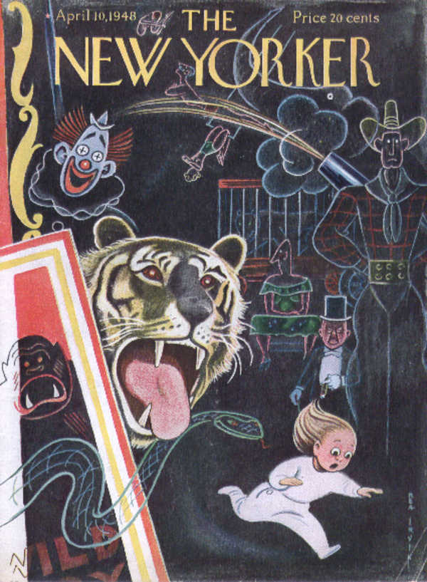 Image for New Yorker cover Irvin scary circus dreams 4/10 1948