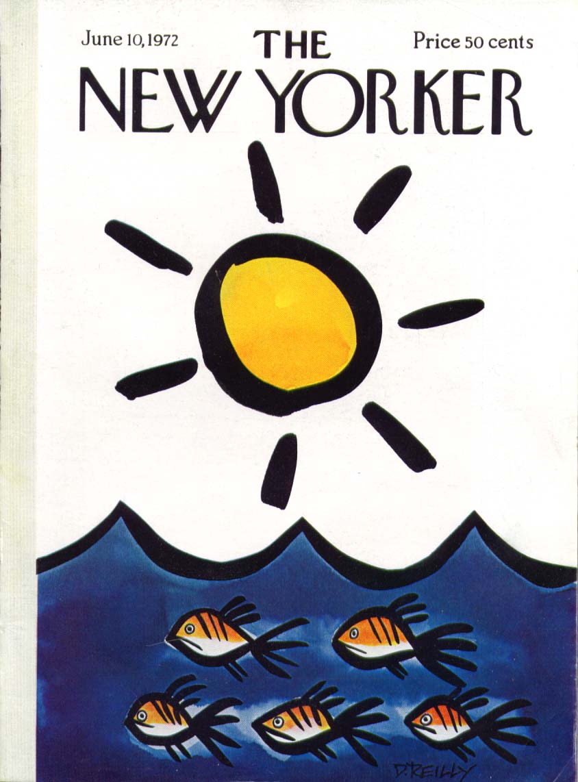 Image for New Yorker cover Reilly fish & sun 6/10 1972