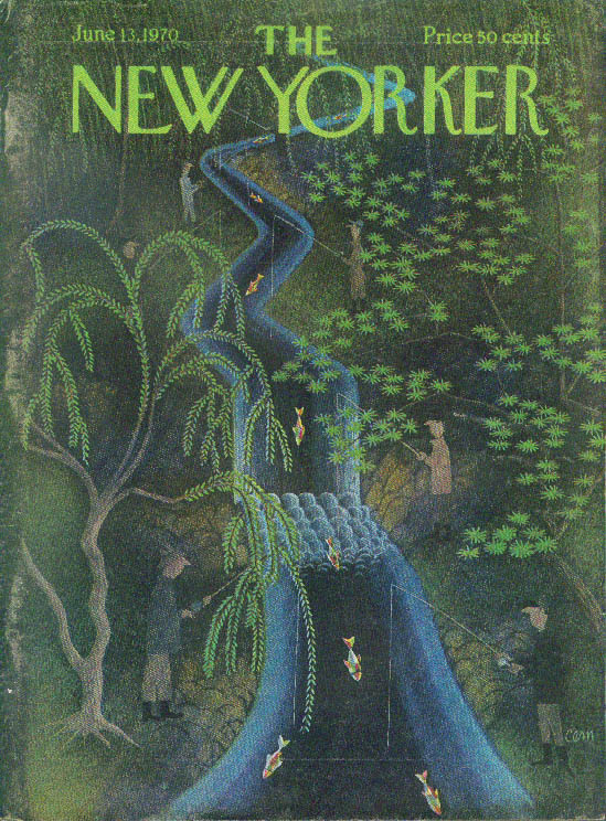 Image for New Yorker cover Martin fishing 6/13 1970