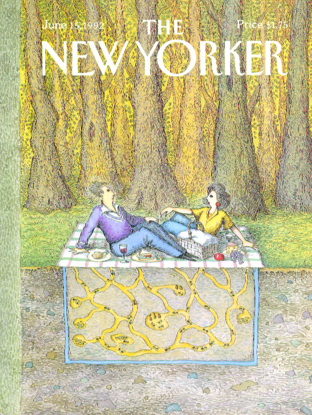 Image for New Yorker cover O'Brien ant colony picnic 6/15 1992