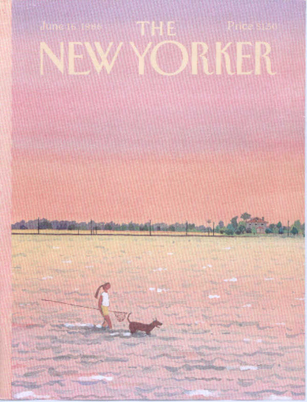 Image for New Yorker cover Davis woman clamming 6/16 1986