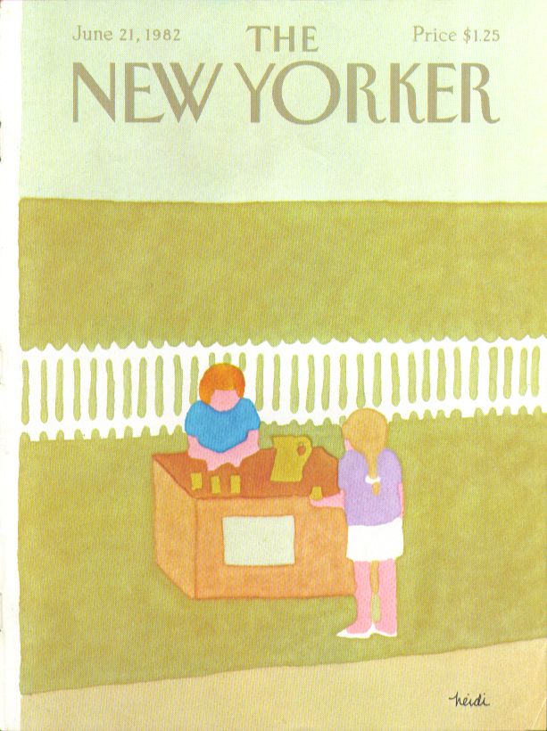 Image for New Yorker cover Heidi lemonade stand 6/21 1982