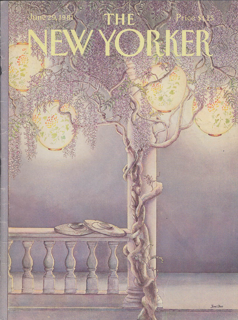 Image for New Yorker cover Oliver Japanese lanterns 6/29 1981