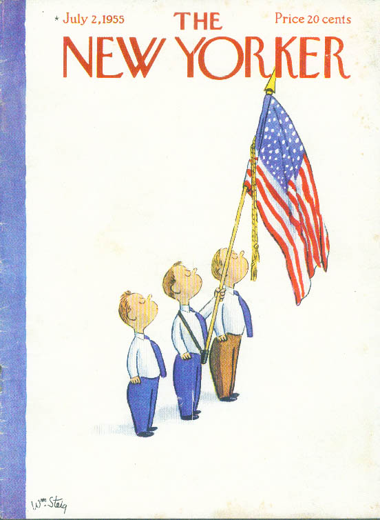Image for New Yorker cover Steig Pledge of Allegience 7/2 1955