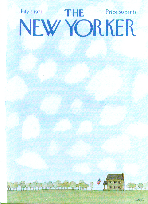 Image for New Yorker cover Weber country farmhouse 7/2 1973