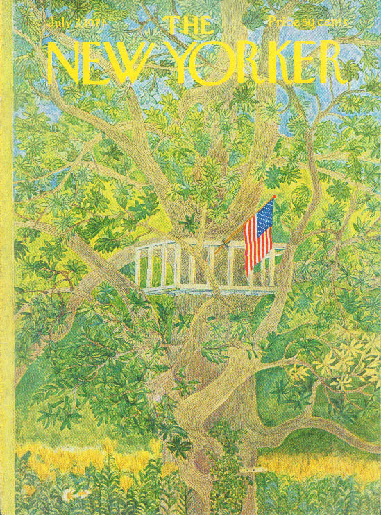 Image for New Yorker cover Karasz treehouse 7/3 1971