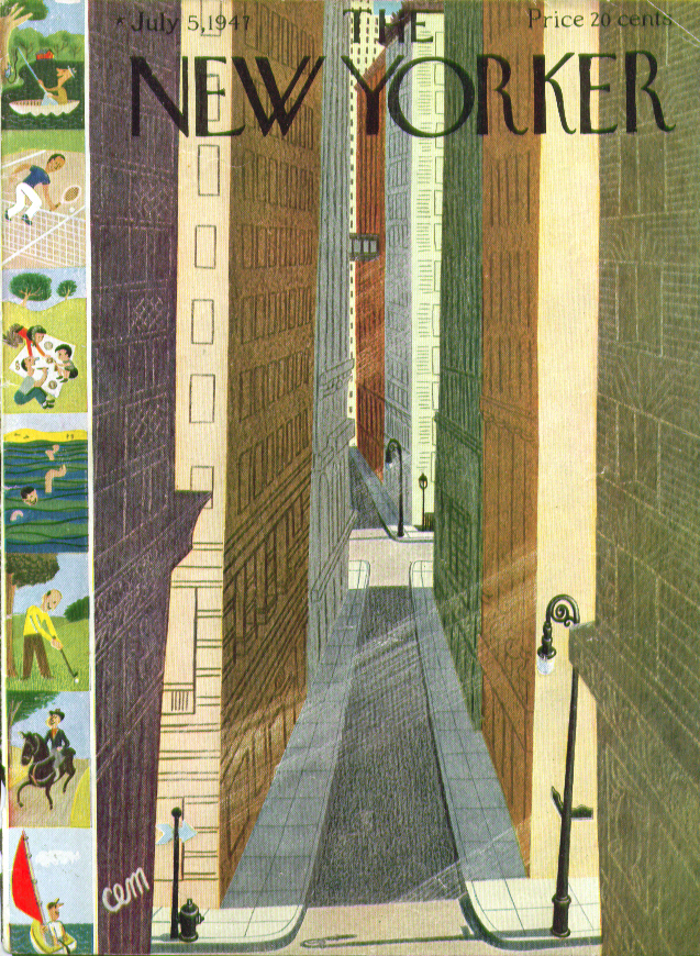 Image for New Yorker cover Martin men on summer vacation 7/5 1947