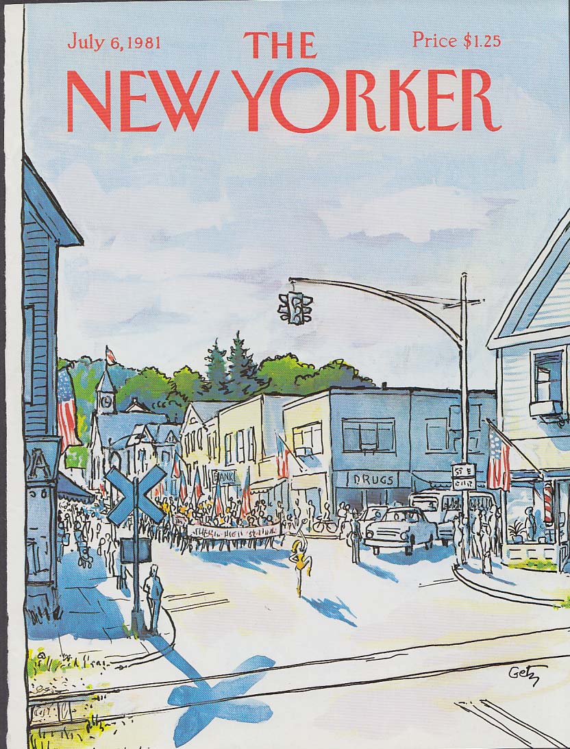 Image for New Yorker cover Getz town 4th of July parade 7/6 1981